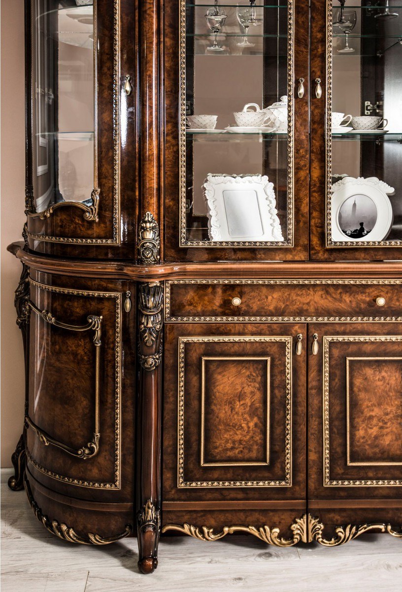 Сервант Джоконда 4-СТВ корень дуба глянец