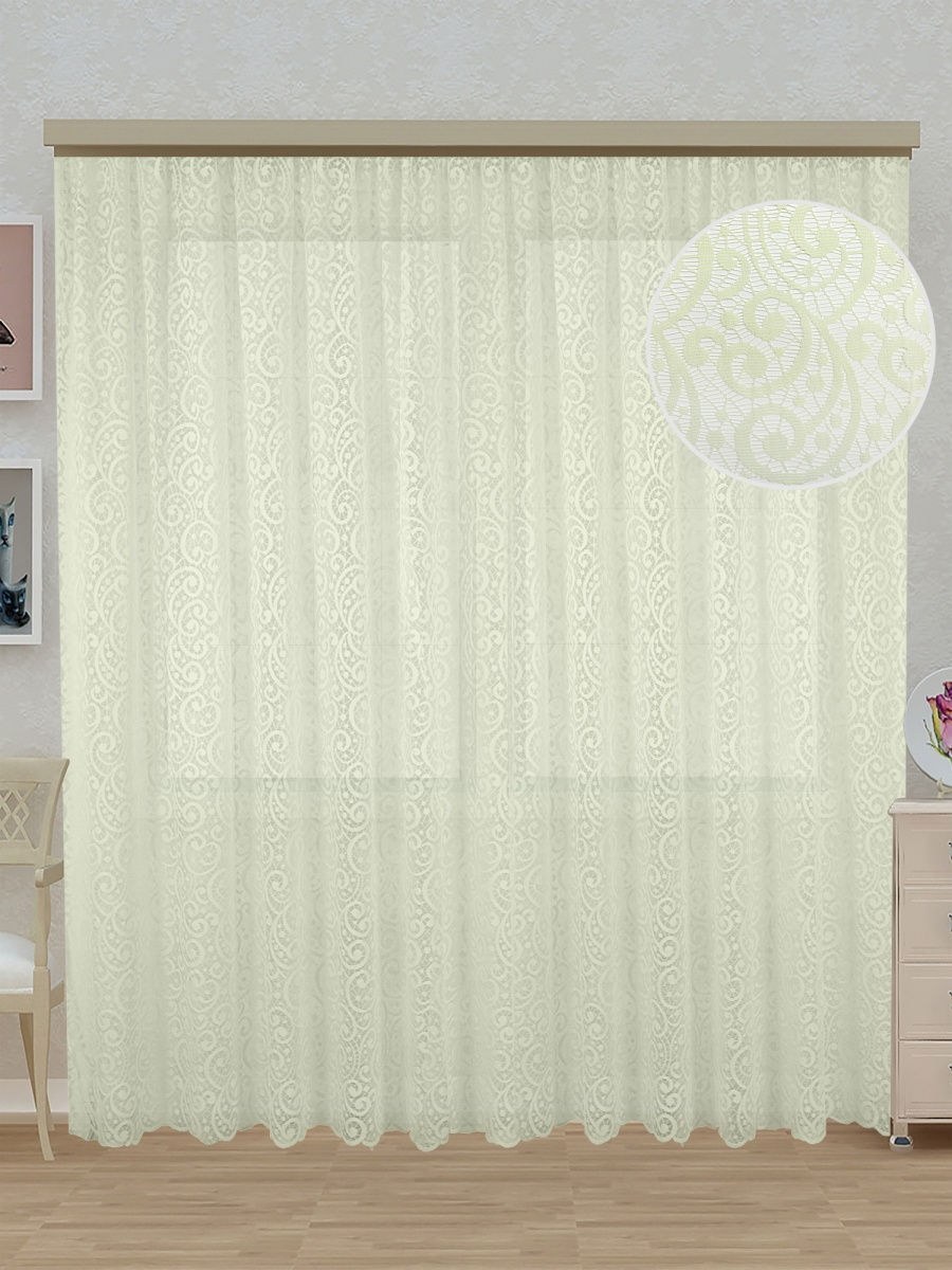 Тюль с вышивкой в интерьере