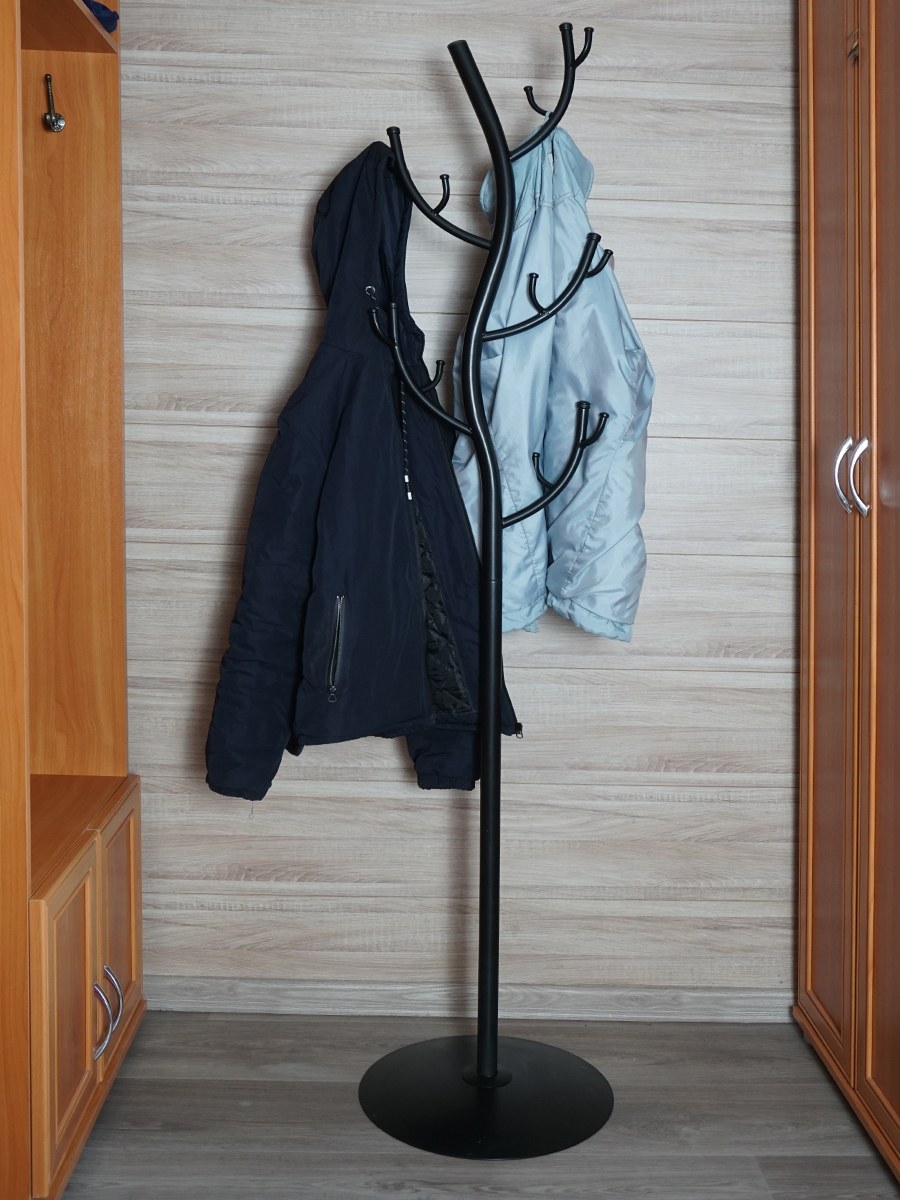 Вешалка-стойка №9 дерево черная внп211ч