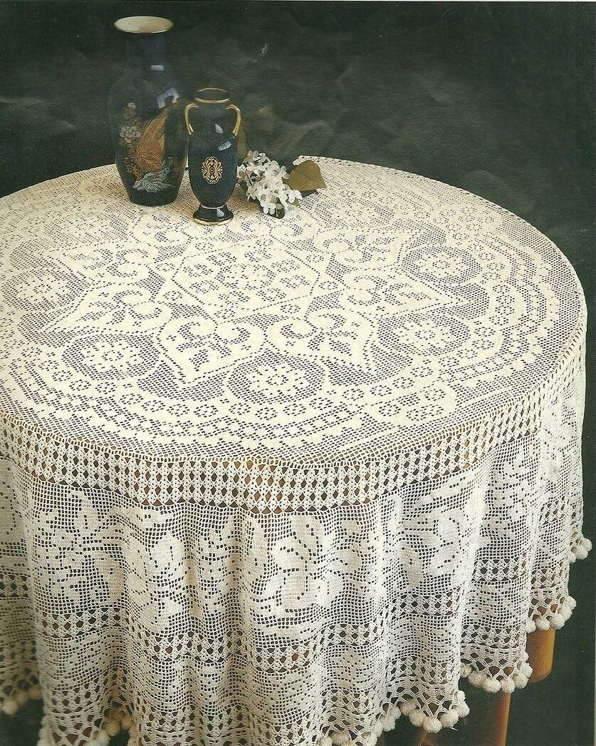 Скатерть круглыми мотивами