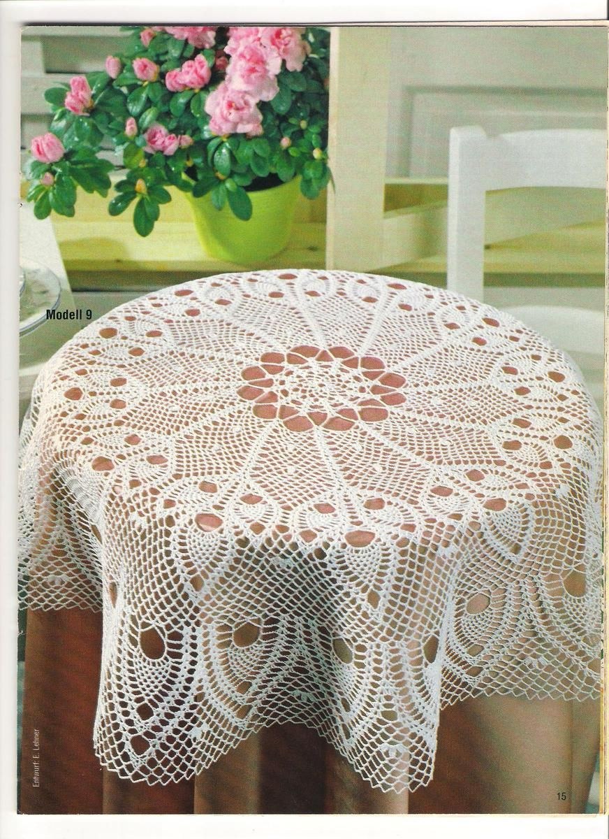 Скатерть круглая 135см Crochet
