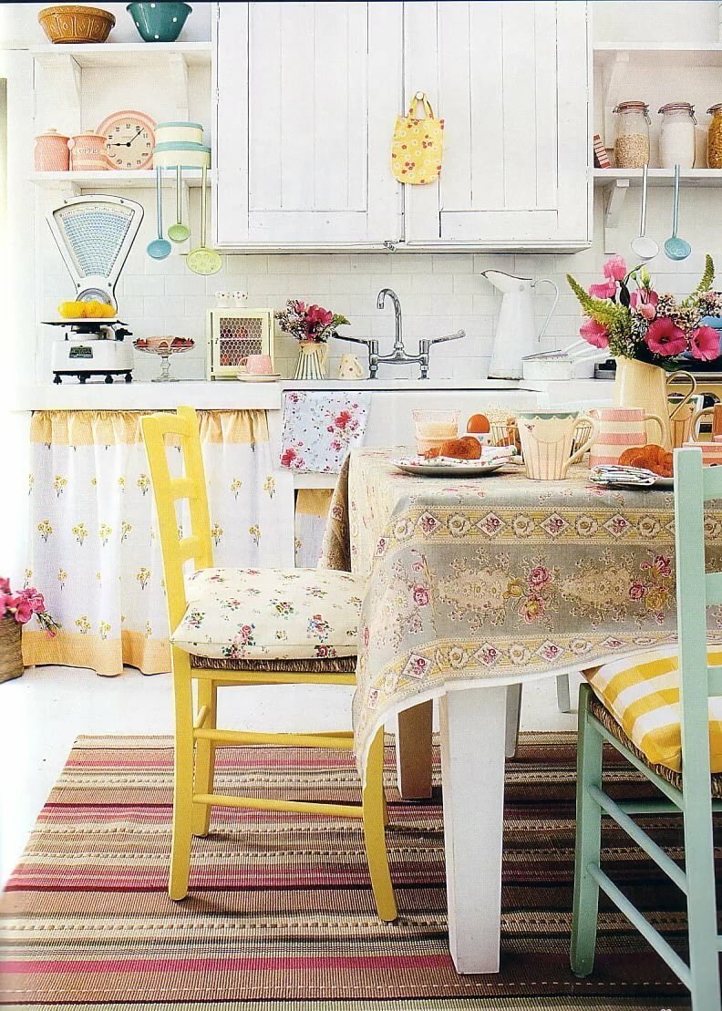 Шебби Шик в интерьере кухни