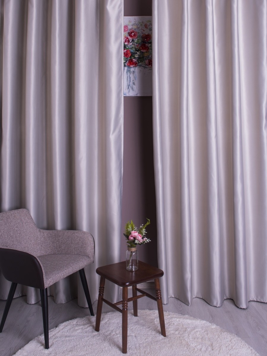 Шторы блэкаут цвета по RAL 075-80-10 С эффектом сатин