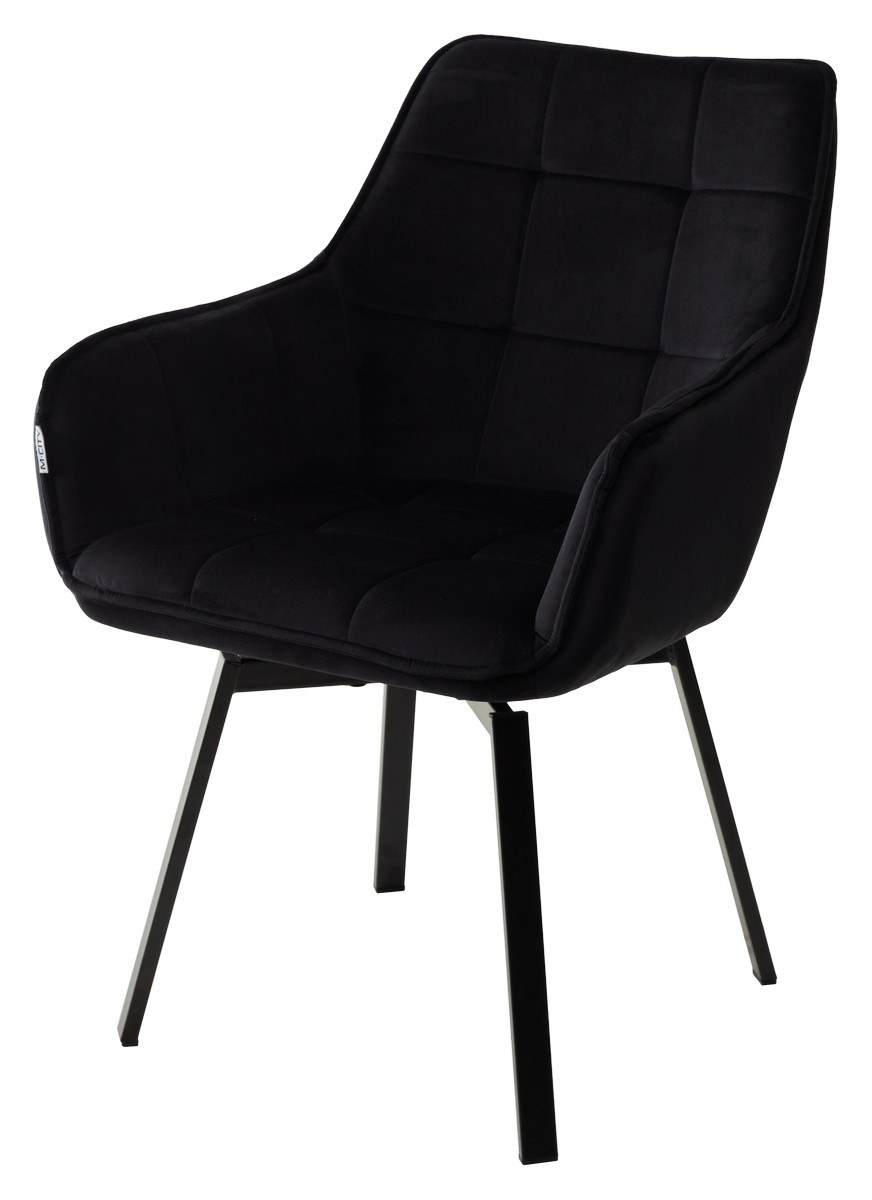 Стул Хофман, цвет h-60 темно-синий, велюр / черный каркас м-City