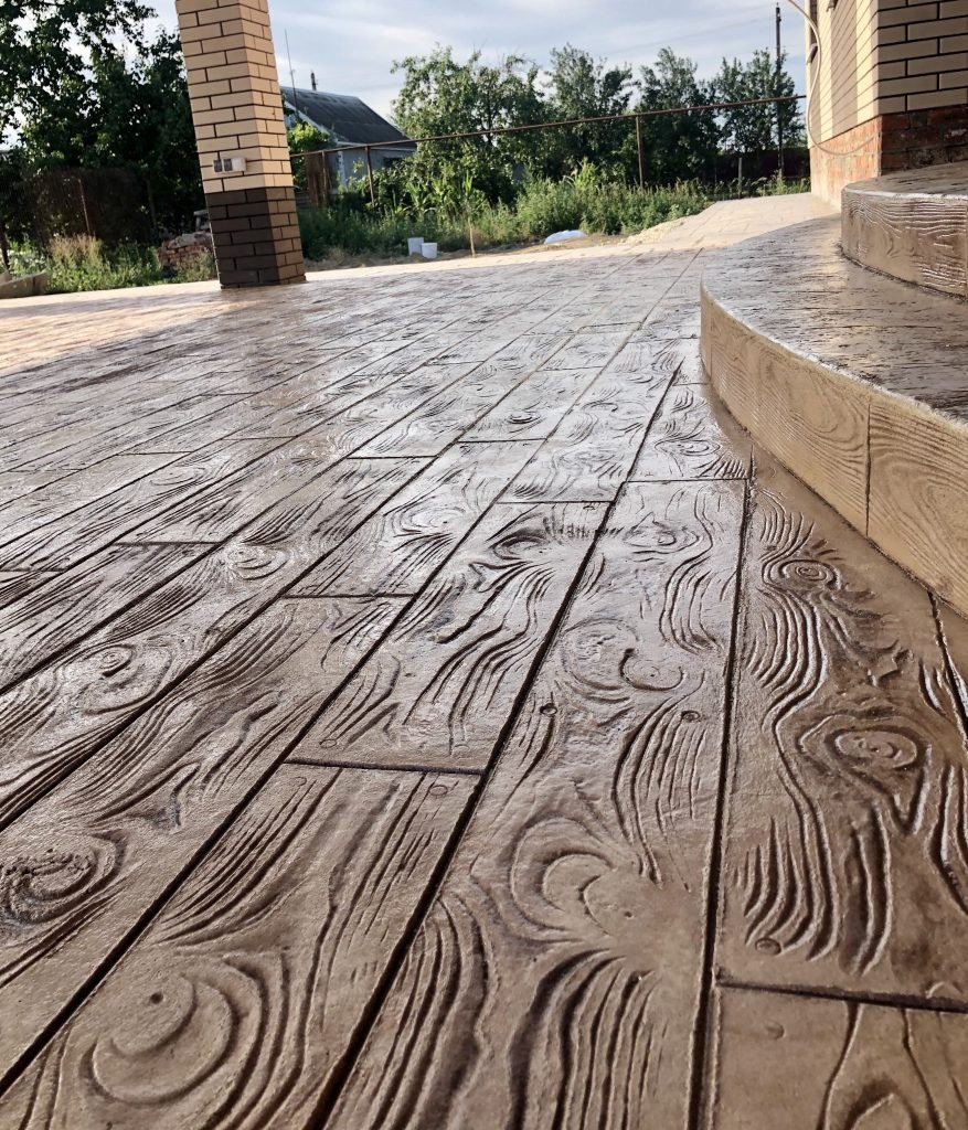 Печатный бетон двор Сергиев Посад