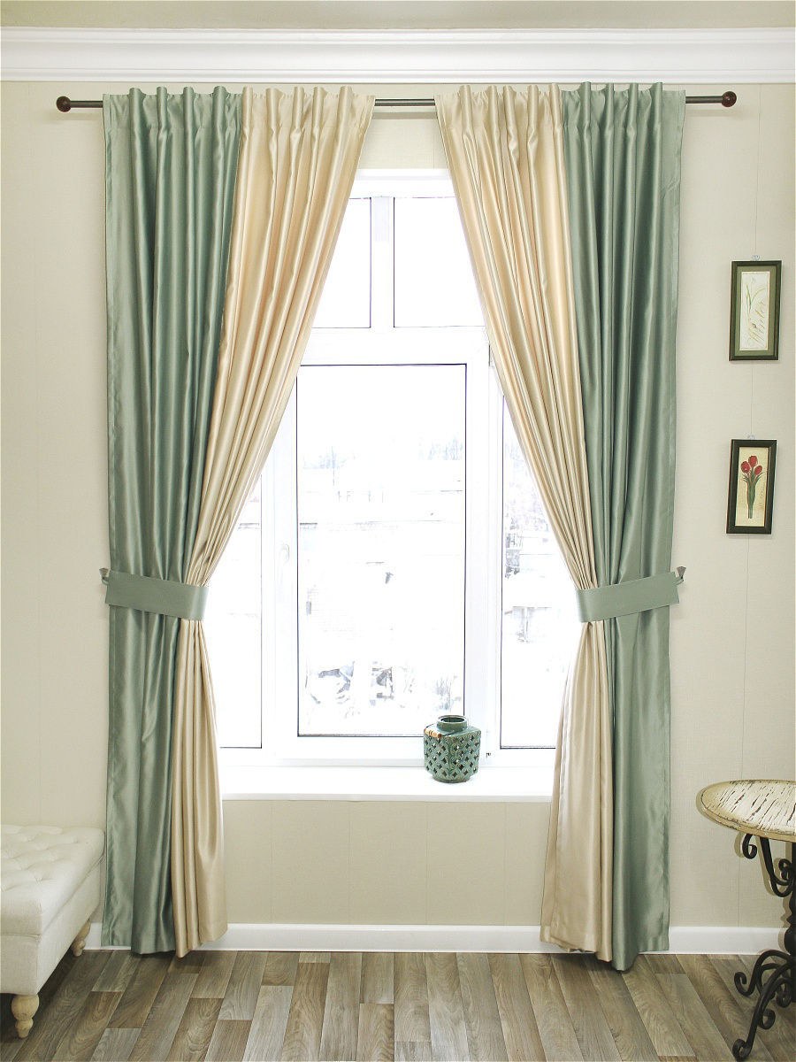 Шторы в зеленых тонах