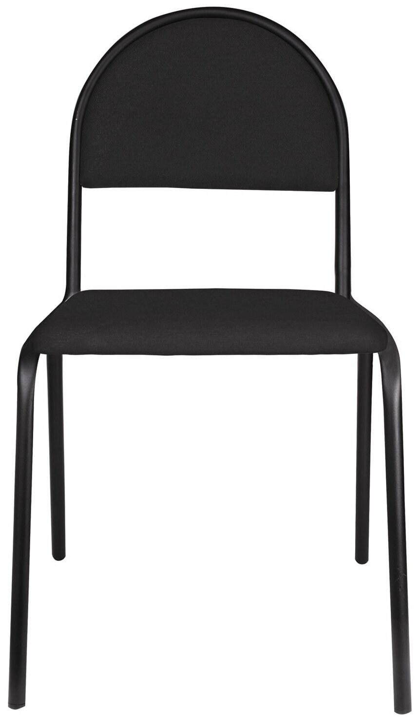 Стул для посетителей "Серна", черный каркас, ткань черная, см 7/22 т-11