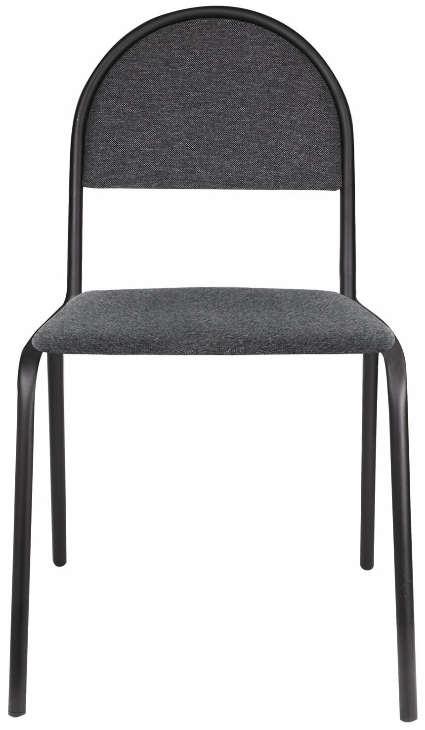 Стул для посетителей "Серна", черный каркас, ткань черная, см 7/22 т-11