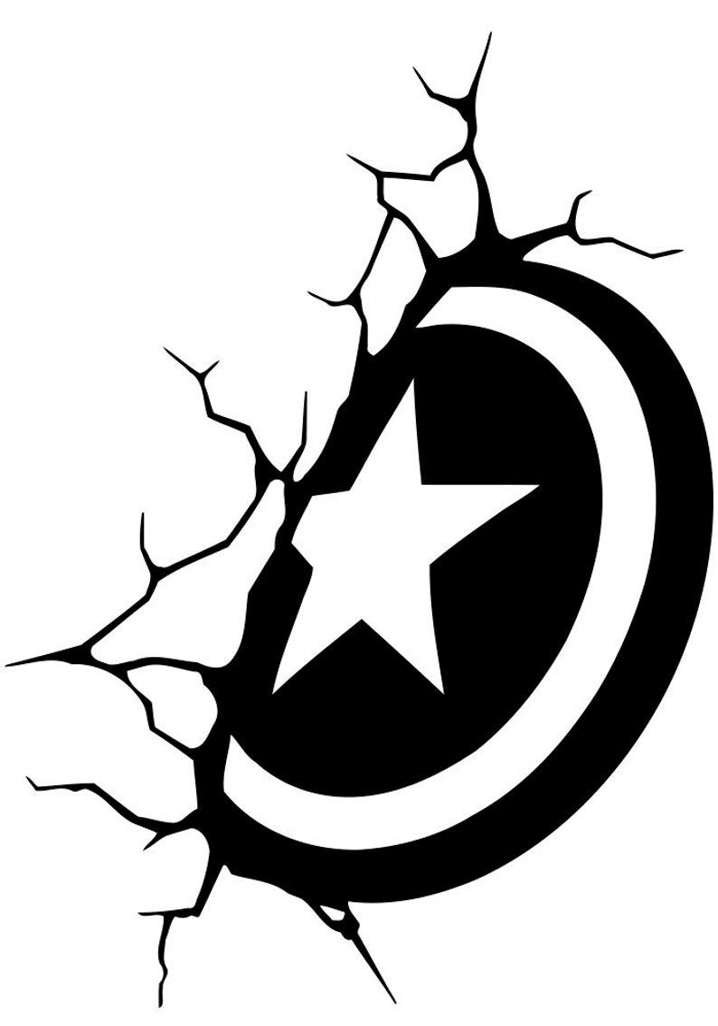 Капитан Америка щит силуэт