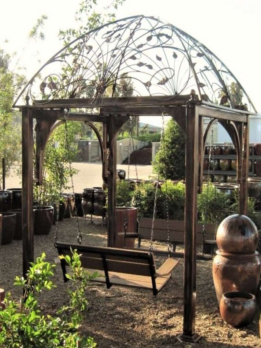 Беседка-пергола для дачи метал