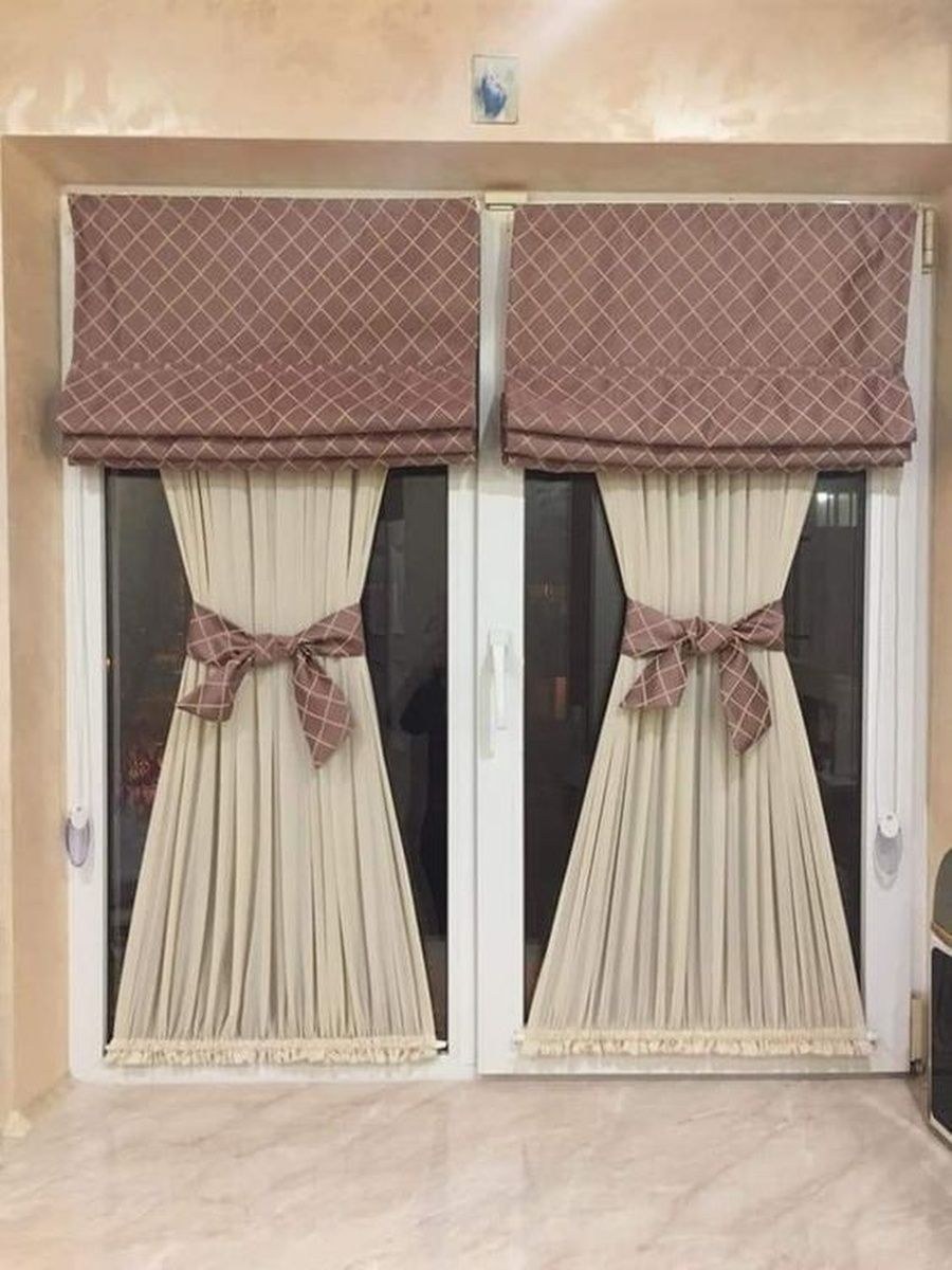 Занавески на окна в стиле кафе