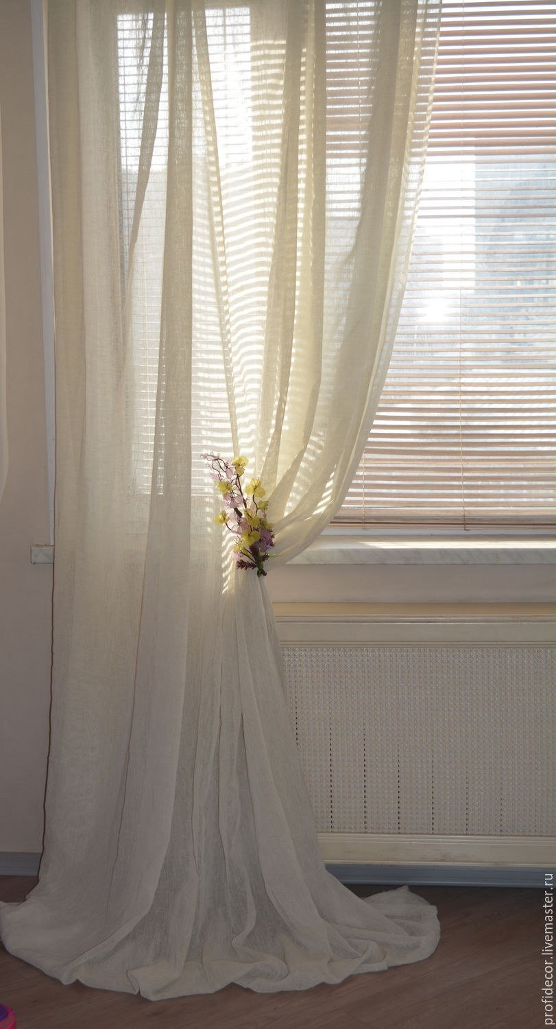 Льняная тюль