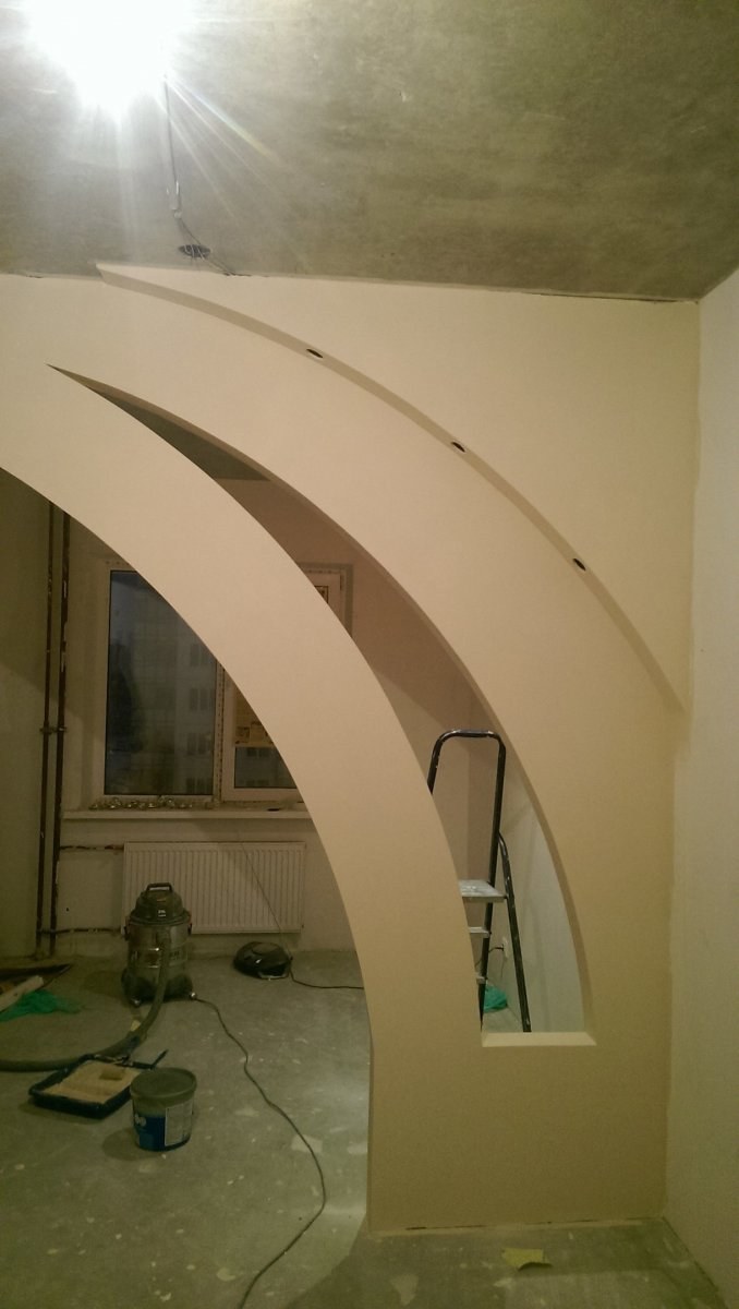Большие арки из гипсокартона