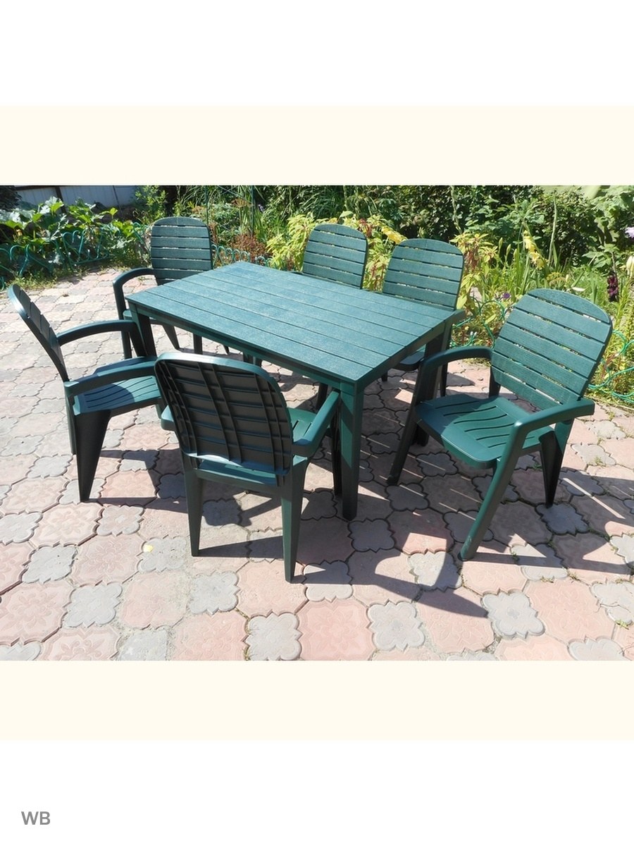 (Стол Суматра “Sumatra” 1400х800 + 6 кресел “Ибица”)