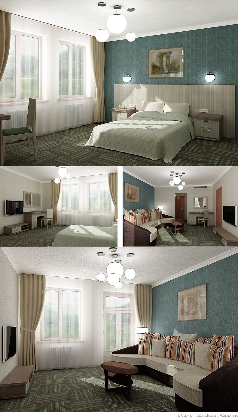 Дизайн-проект гостиничного номера