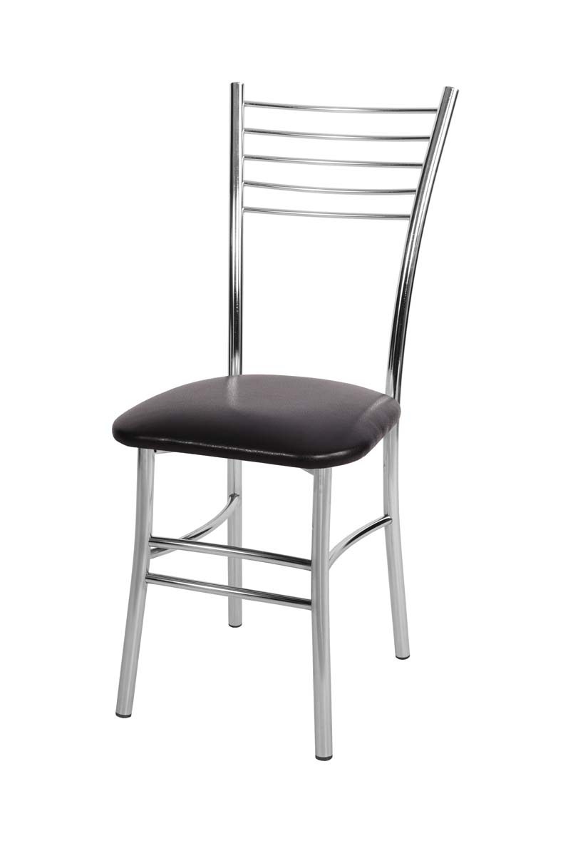 Стул хром "квинтет" (Кайман коричневый 047)