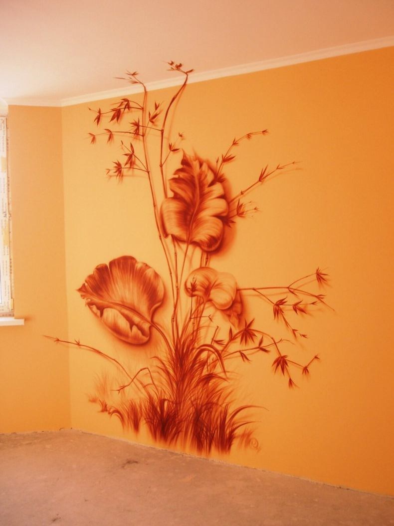 Рисование на стене в квартире