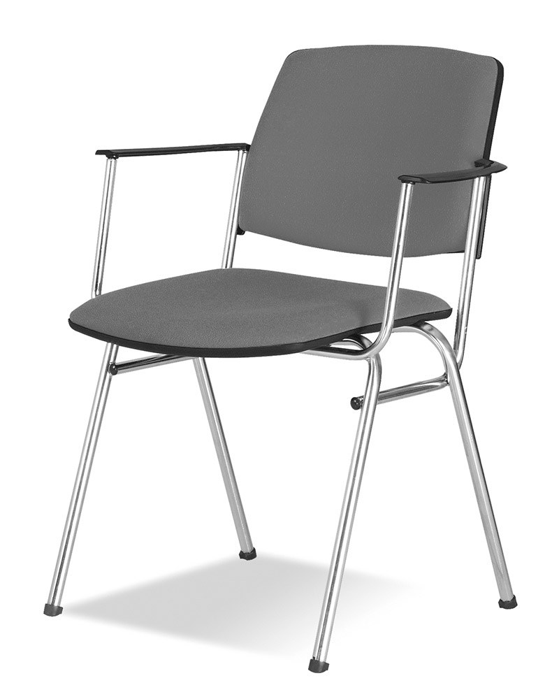 СПРФ стул isit Arm Chrome экокожа (v 04) (чёрный)