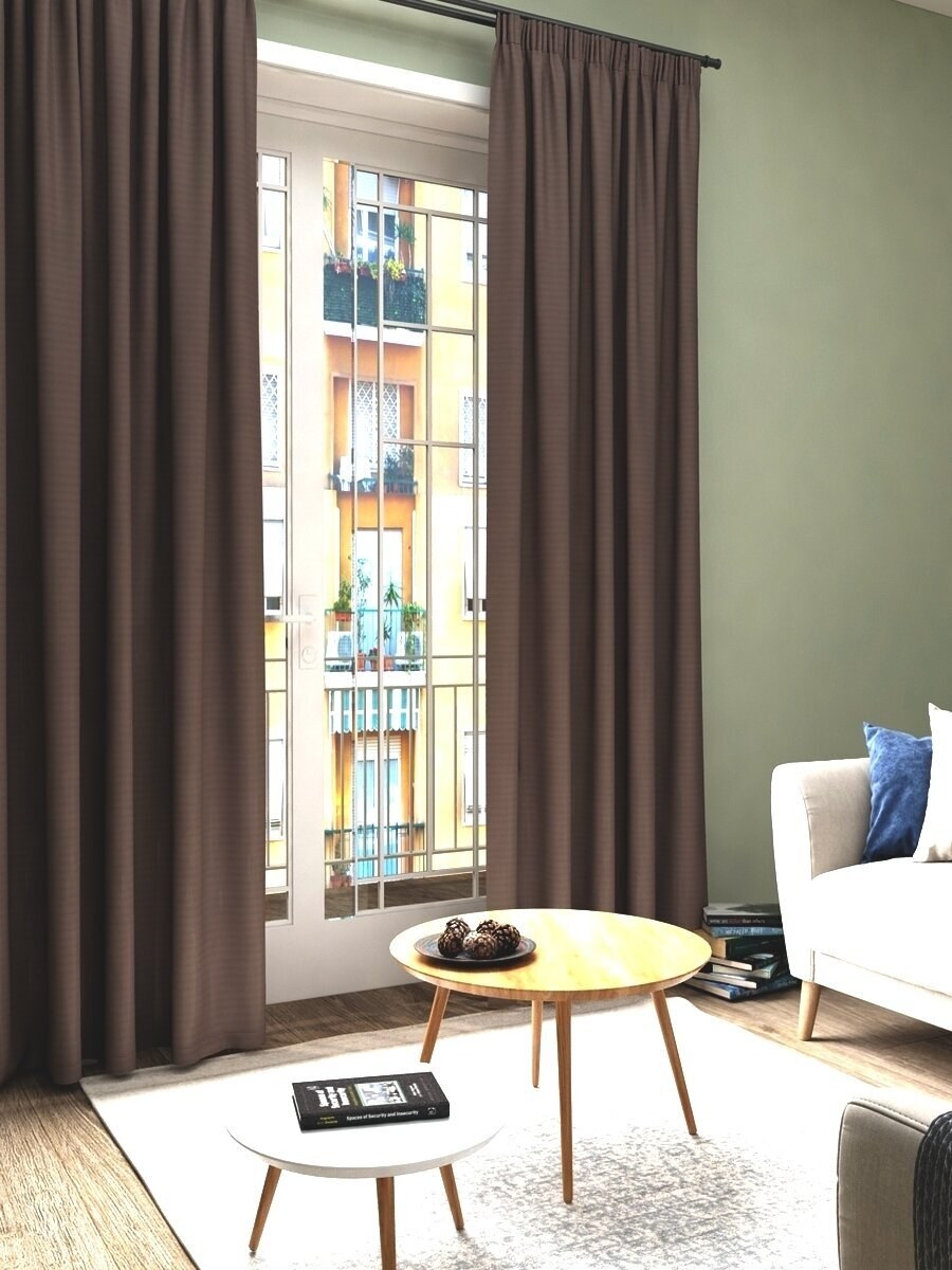 Шторы блэкаут молочный шоколад