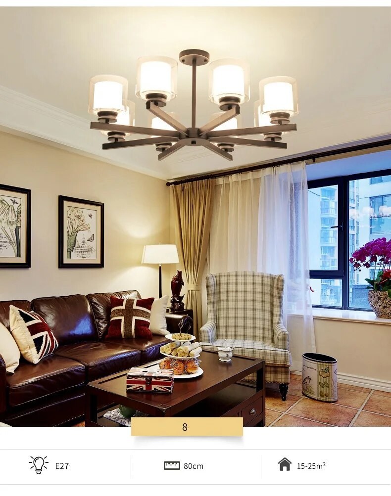 Люстра для низких потолков в интерьере