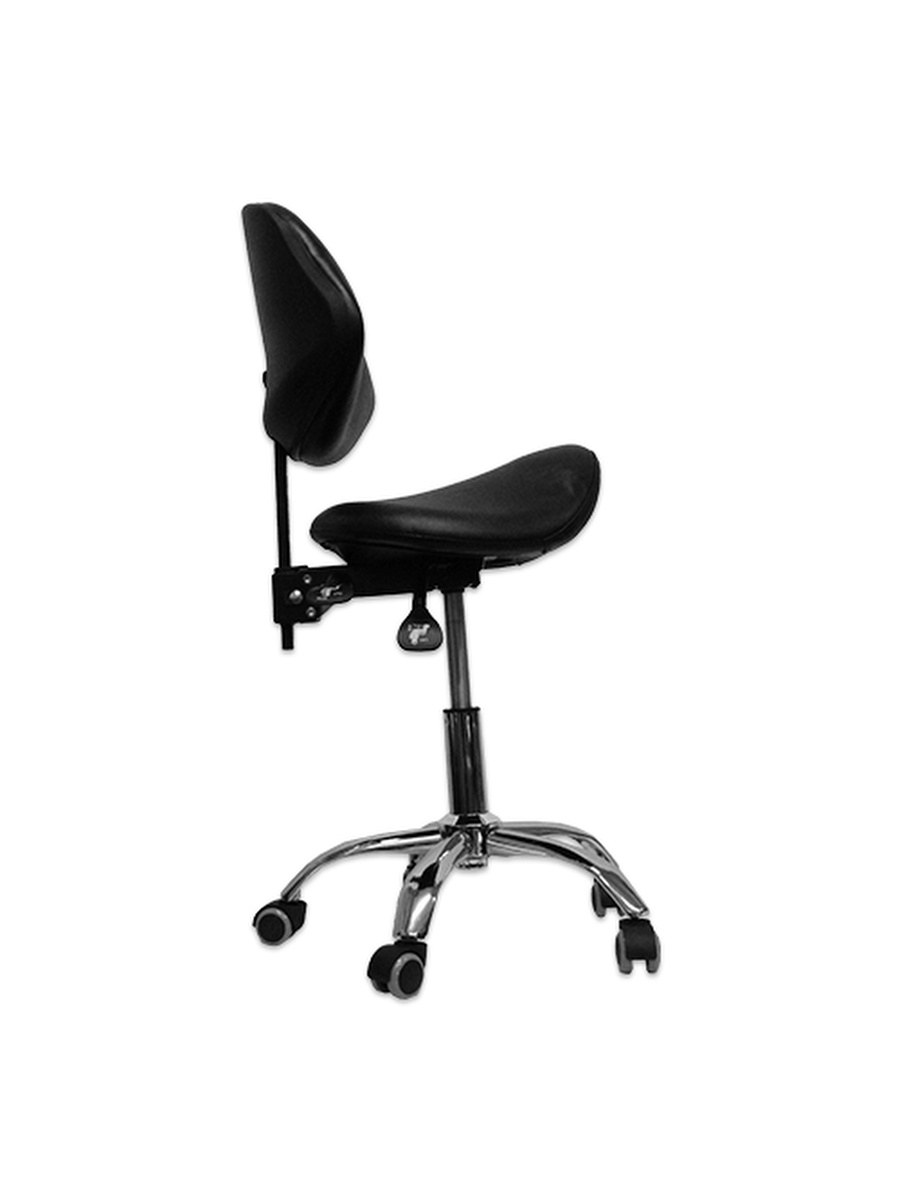 Стул-седло со спинкой Mercury Black НОВГОДЕНТ