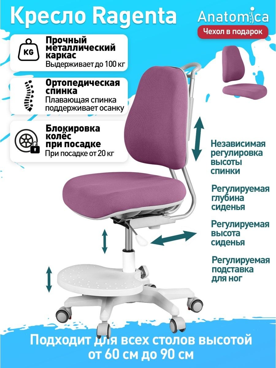 Стул ортопедический офисный на колесах (69 фото)