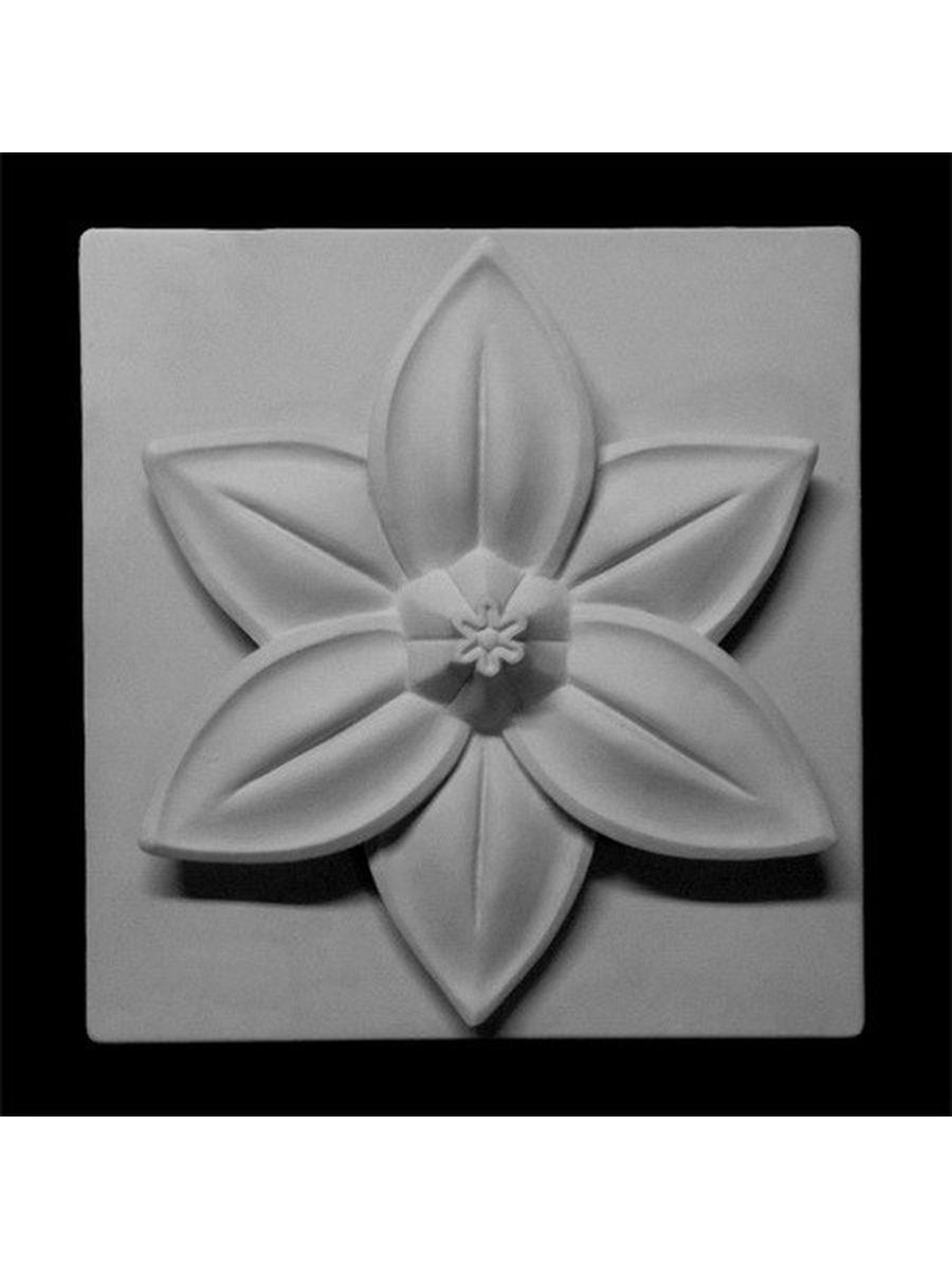 Орнамент Шестилистник цветок лотоса из гипса