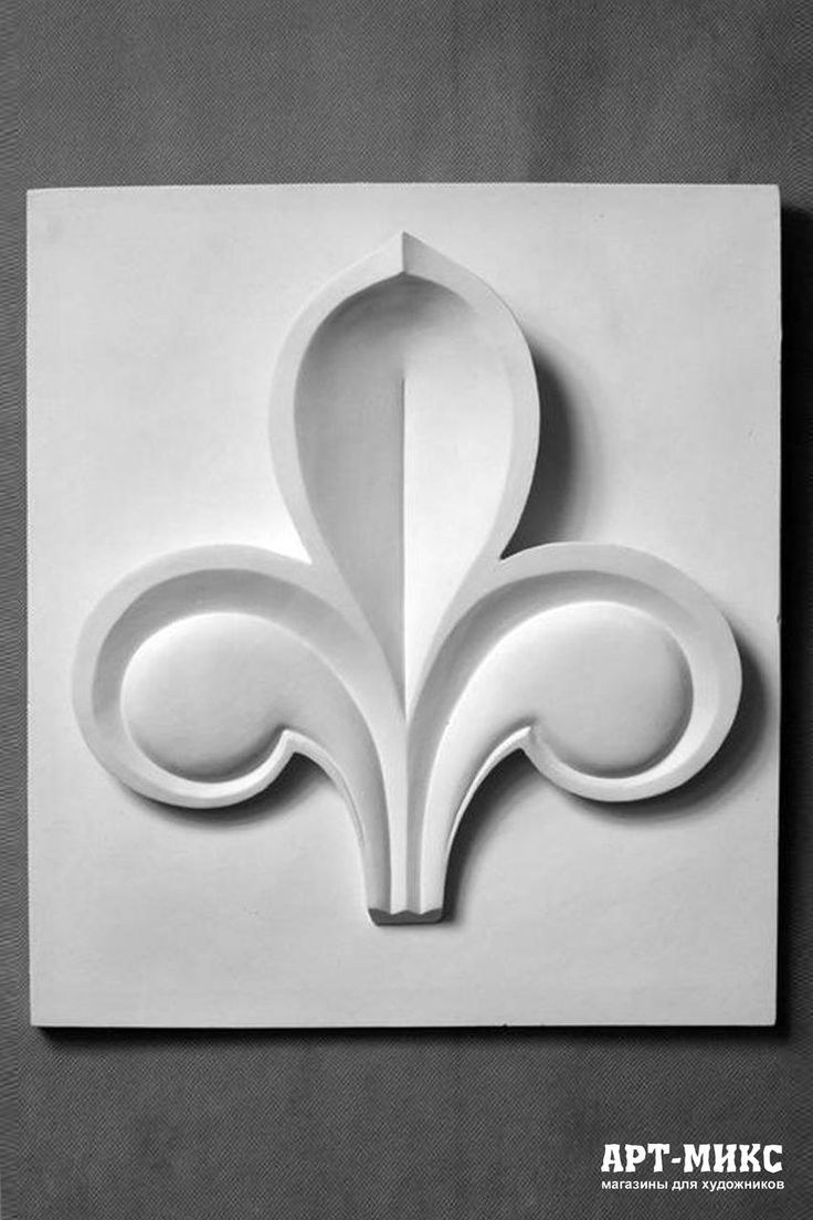 Орнамент трилистник гипс
