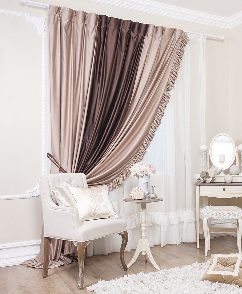 Шторы на одну сторону для спальни