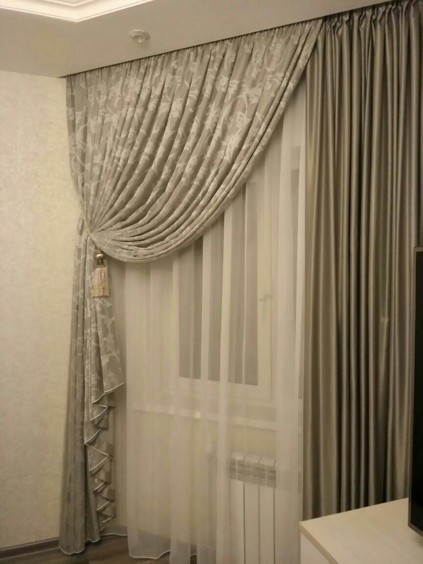 Шторы на одну сторону для спальни