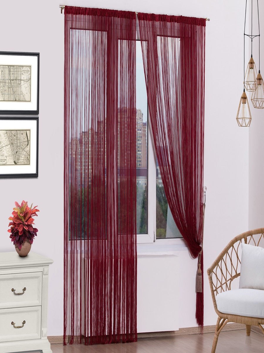 Нитяные шторы кисея