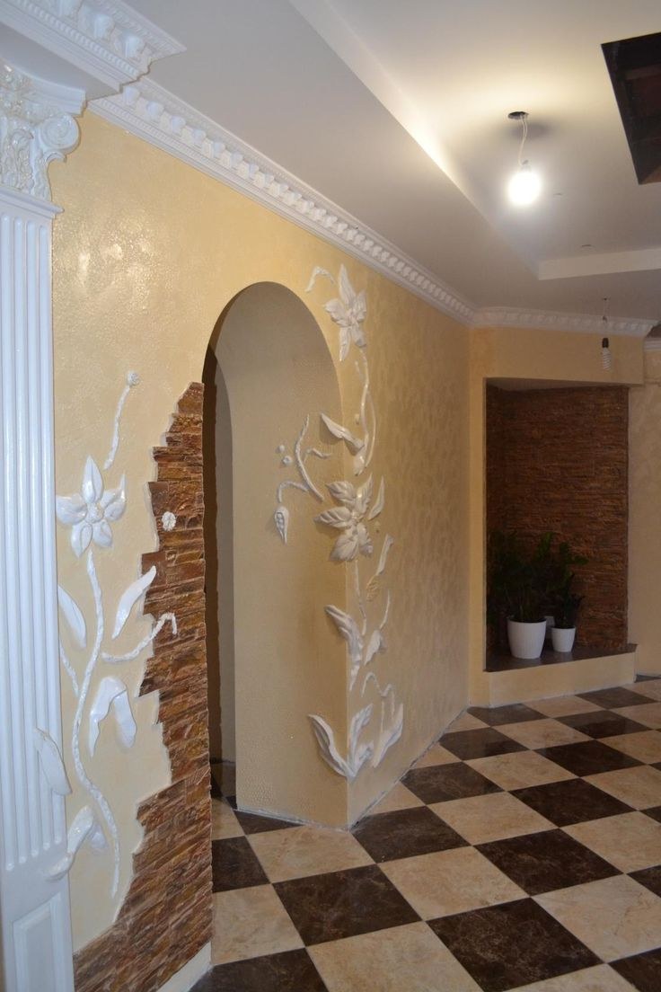 Отделка арки декоративной штукатуркой