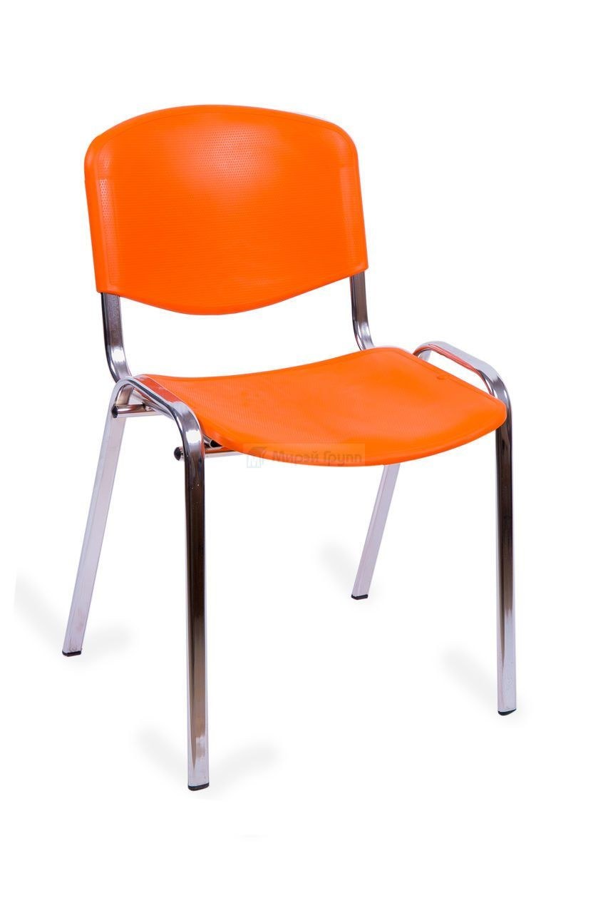 Стул офисный easy Chair изо оранжевый (пластик, металл хромированный)