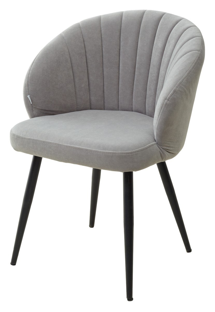 Стул зефир Teddy 026 розовый, велюр / черный каркас