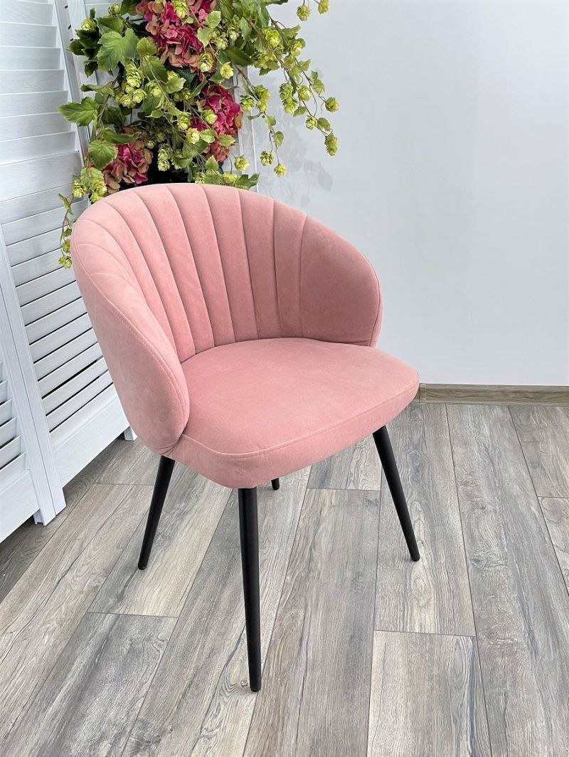 Стул зефир Teddy 026 розовый велюр розовый
