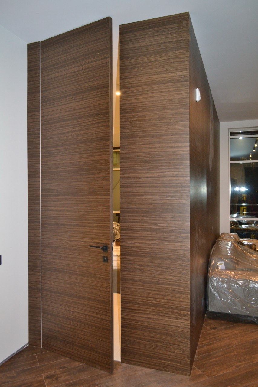 Скрытая дверь шпон (72 фото)