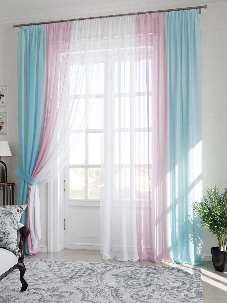 Два тюля на одном окне (55 фото)