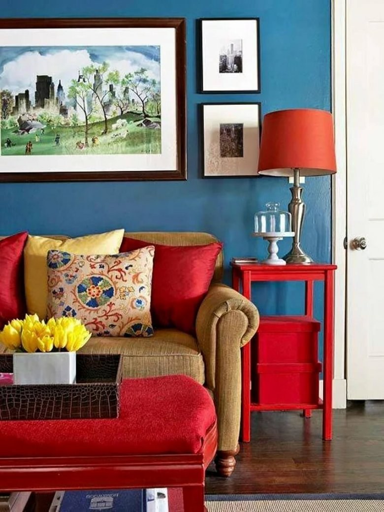 Сочетание красного в интерьере