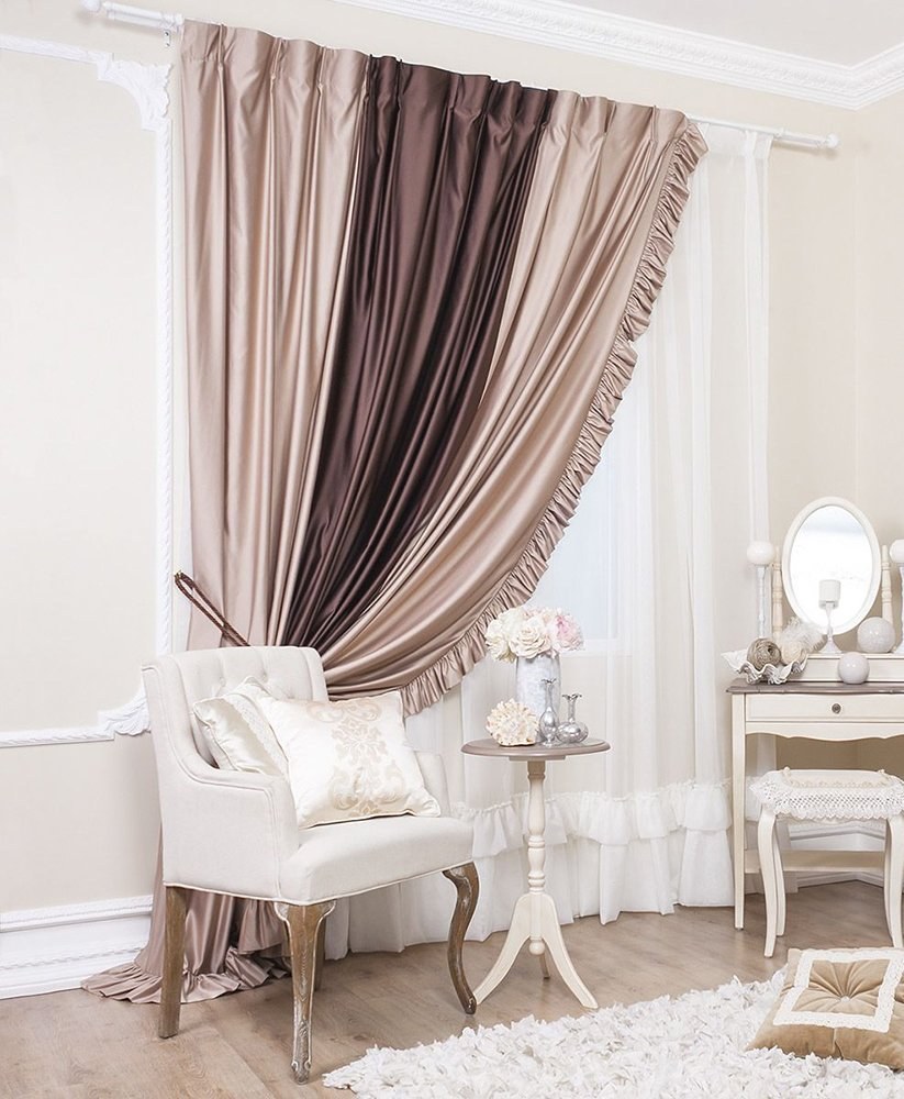 Шторы на одну сторону для спальни