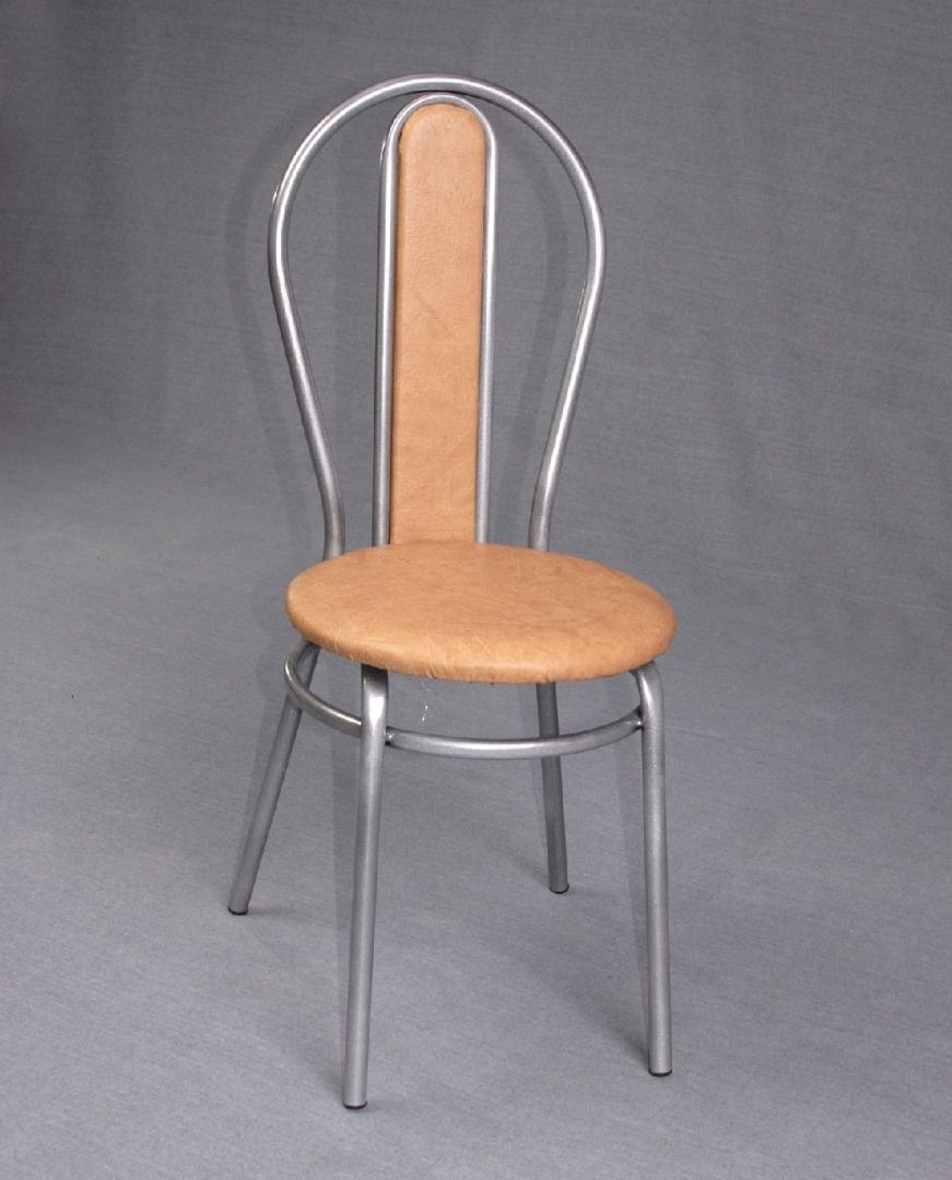 Стул Венский серый искусственная кожа/металл