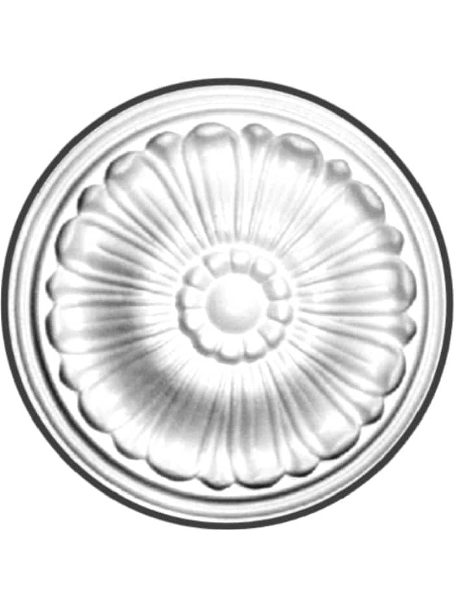 Розетка потолочная полиуретан Decomaster DM-0402 белая