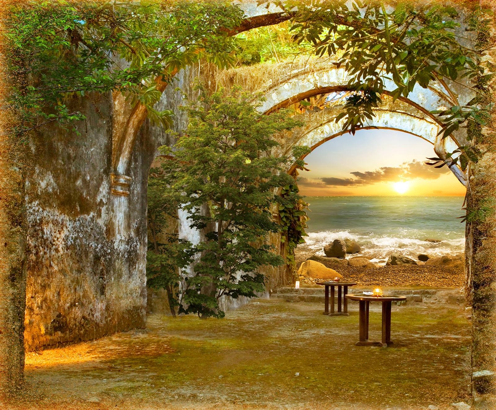Арка море. Арка Панормо каменная Греция. Арка в море. Старинная арка. Фреска арка.