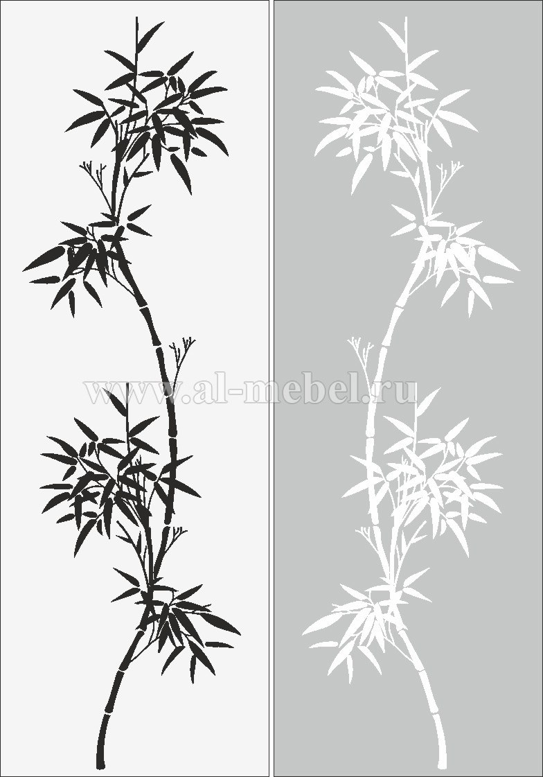 Пескоструй бамбук цветы