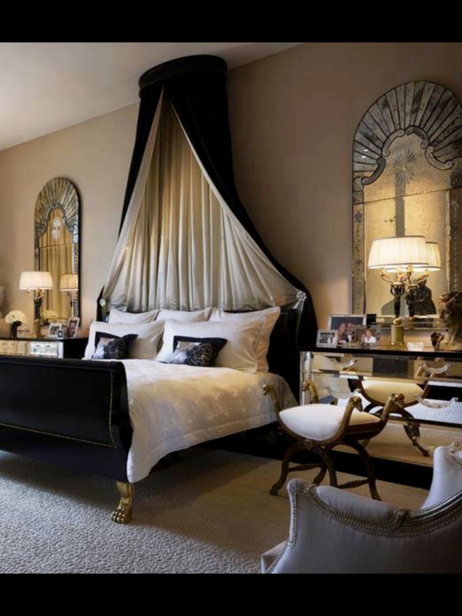 Спальня в стиле гламур