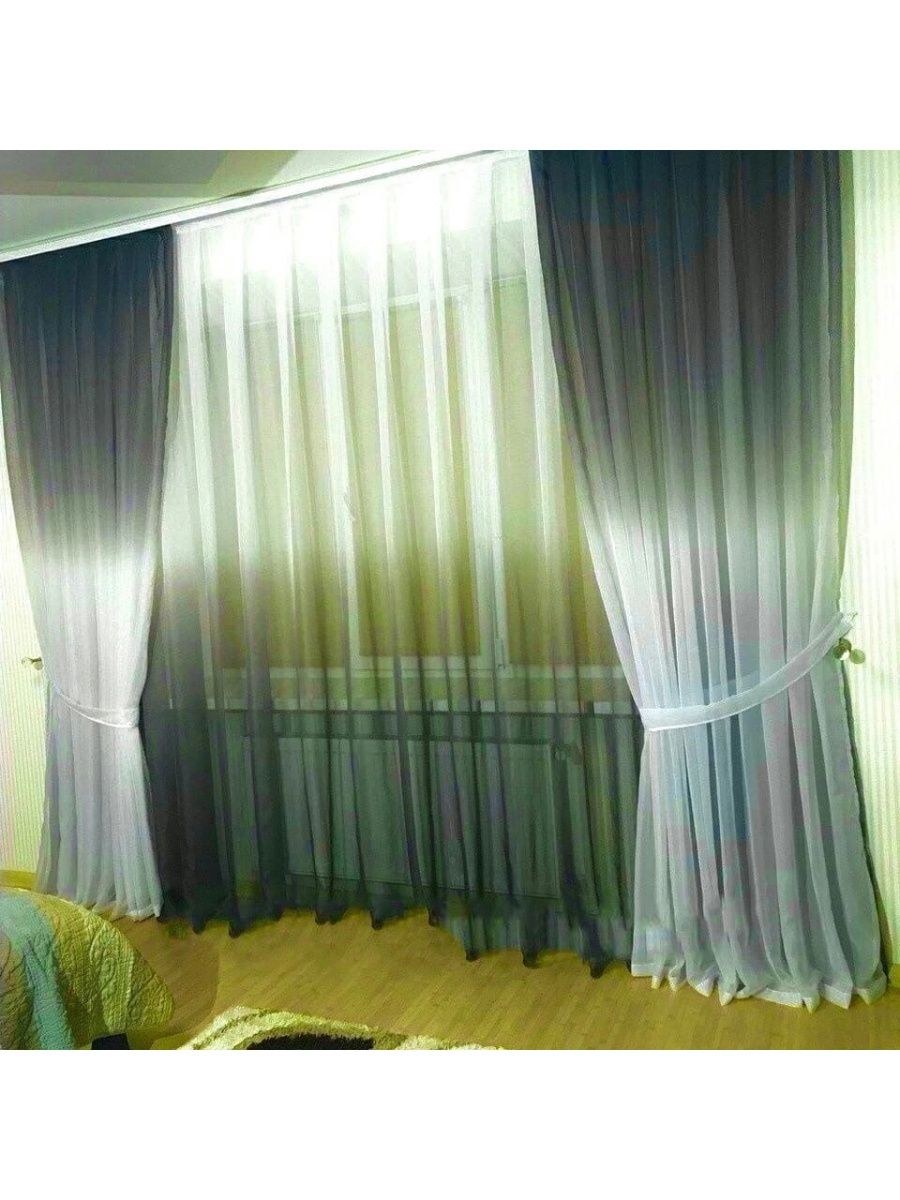 Комплект штор вуаль градиент 150х270 2 шт артикул 778170