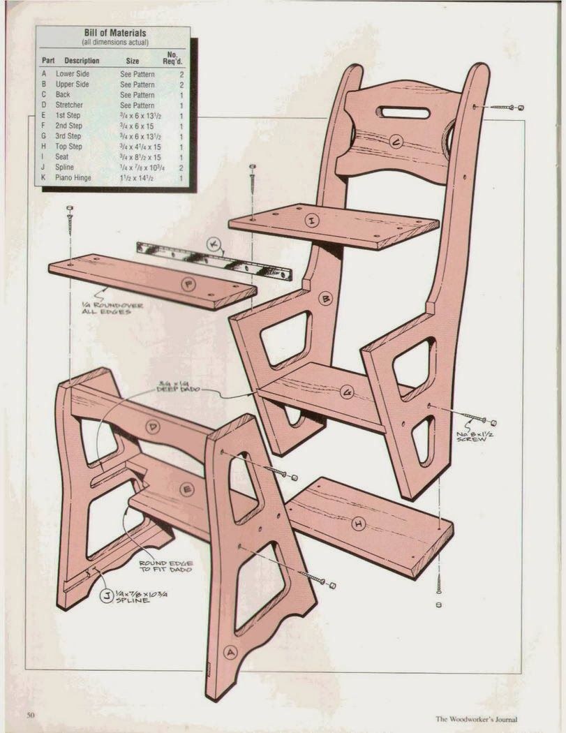 Стул-стремянка Eletta чертежи