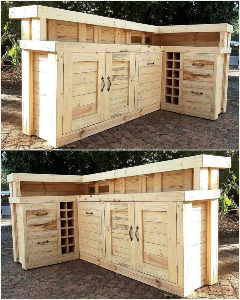 Кухонный гарнитур из палетт и поддонов