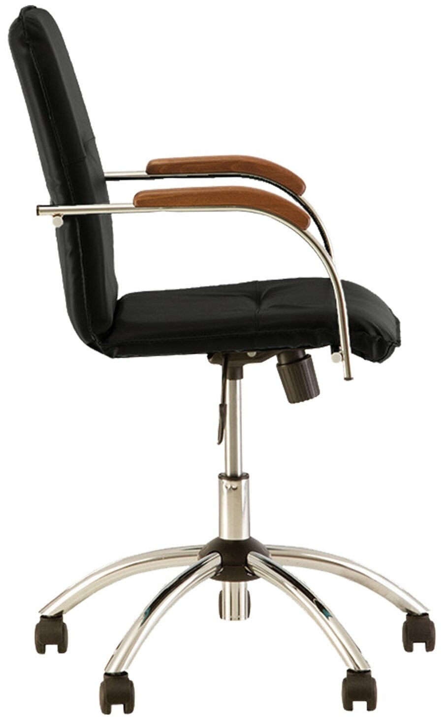 Кресло оператора Samba GTP дерево 1.031 хром кожзам черный v-14 ш/к 15461