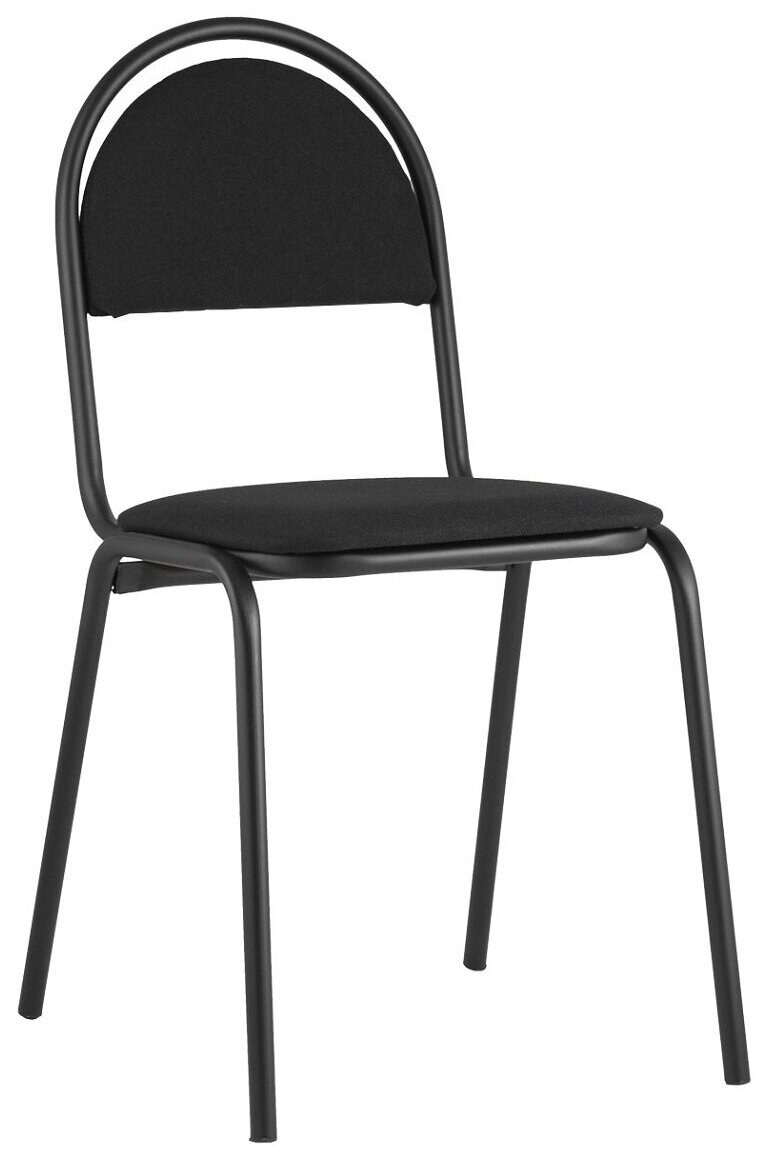 Стул UD_Серна (см-7) каркас черный, к/з к-01 черный