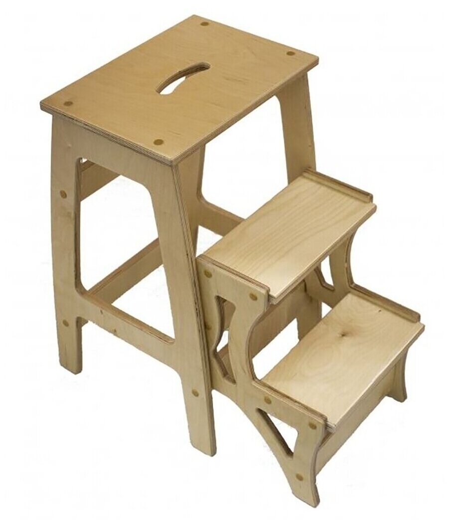 Табурет-стремянка СД-207 бук (ЛДСП, металл 380х370х580 мм)